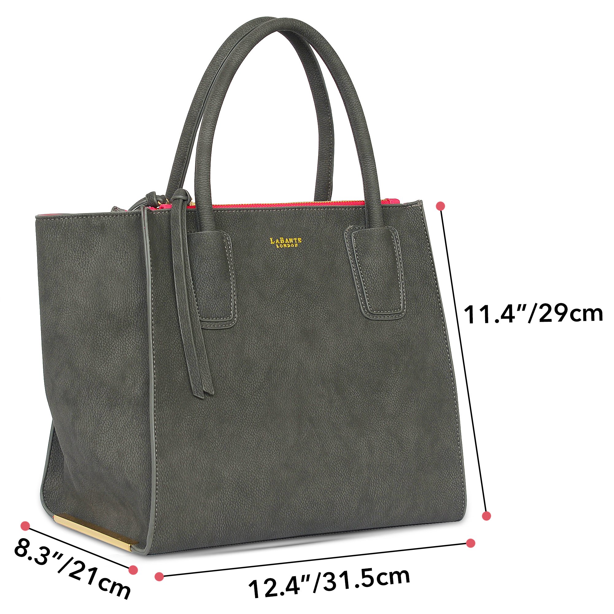 LaBante London 'Demi' Vegan Leather Shoulder Bag for Women - Stylish & Cruelty-Free Handbag for Work, Travel & Everyday Use