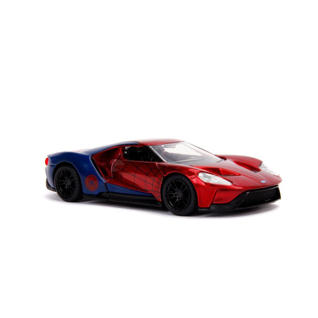 1:32 Scale 2017 Ford GT Spiderman Diecast Model Car - Collectible Toy for Kids & Adults, Perfect for Display, Gifts, and Marvel Superhero Fans