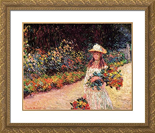 Gold Ornate Wood Frame with Double Matting