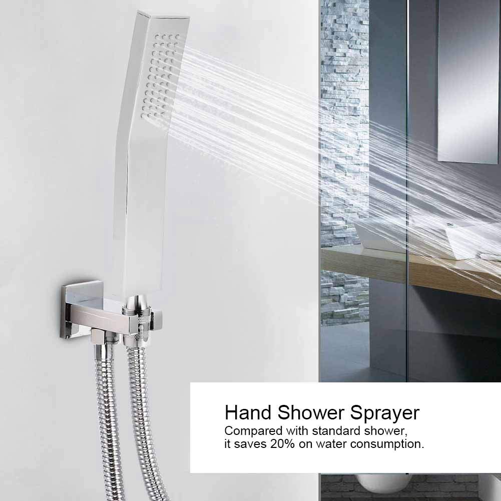 Premium High Pressure Handheld Shower Head - Square Thread Brass Shower Sprayer with Detachable Nozzle | Bathroom & Hotel Shower Accessories for Strong Water Flow & Relaxing Experience