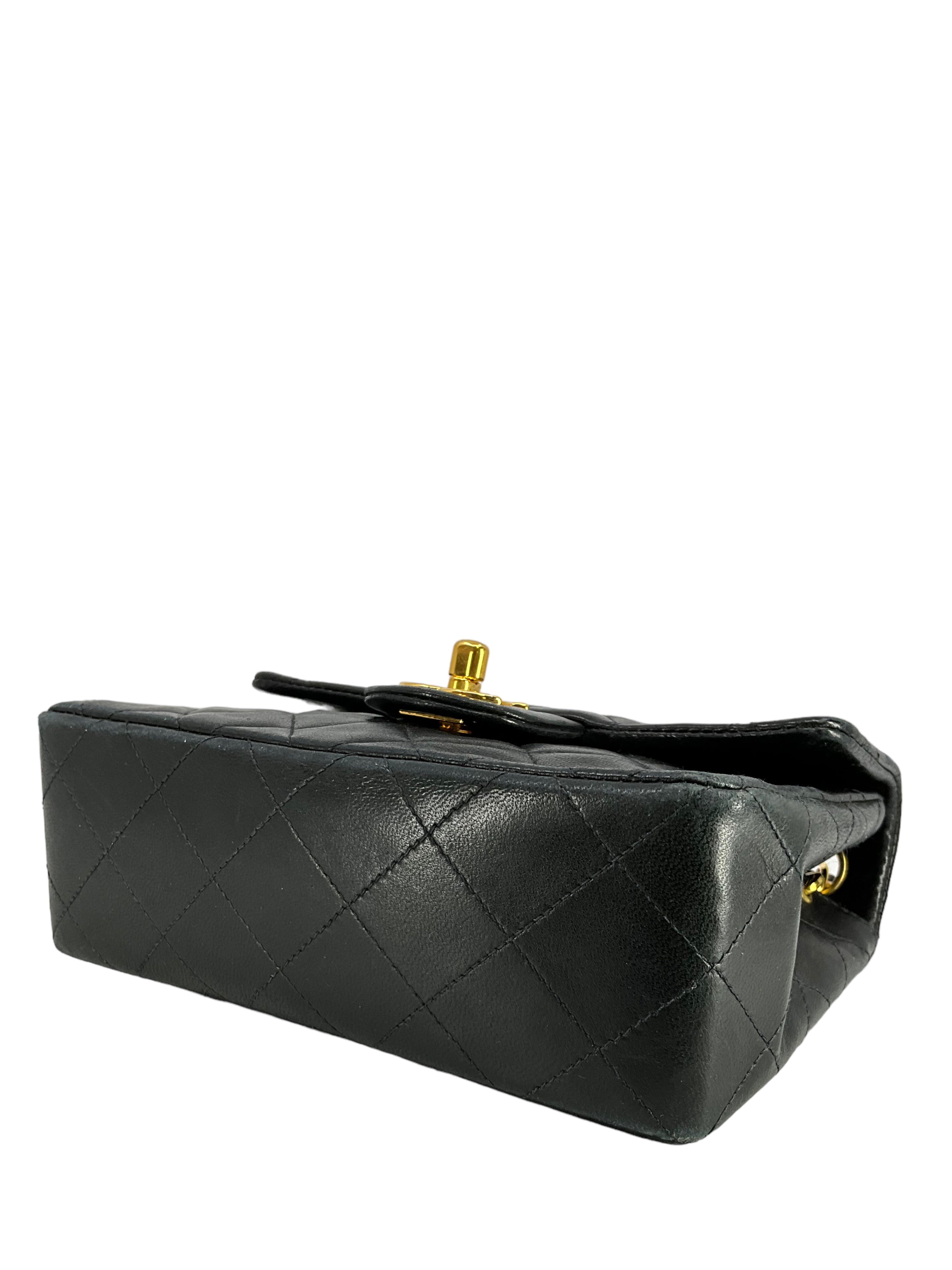 Vintage CHANEL Lambskin Quilted Mini Square Flap Bag - Luxury Designer Crossbody Purse for Women | Perfect for Date Night, Parties & Special Occasions