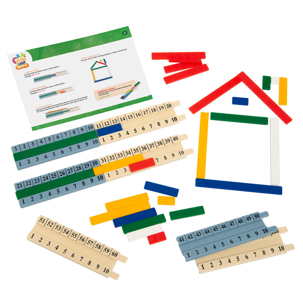 Kids First Math: Number Track Math Kit with Lesson Guide | STEM Learning for Preschool & Kindergarten | Homeschool & Classroom Math Activities