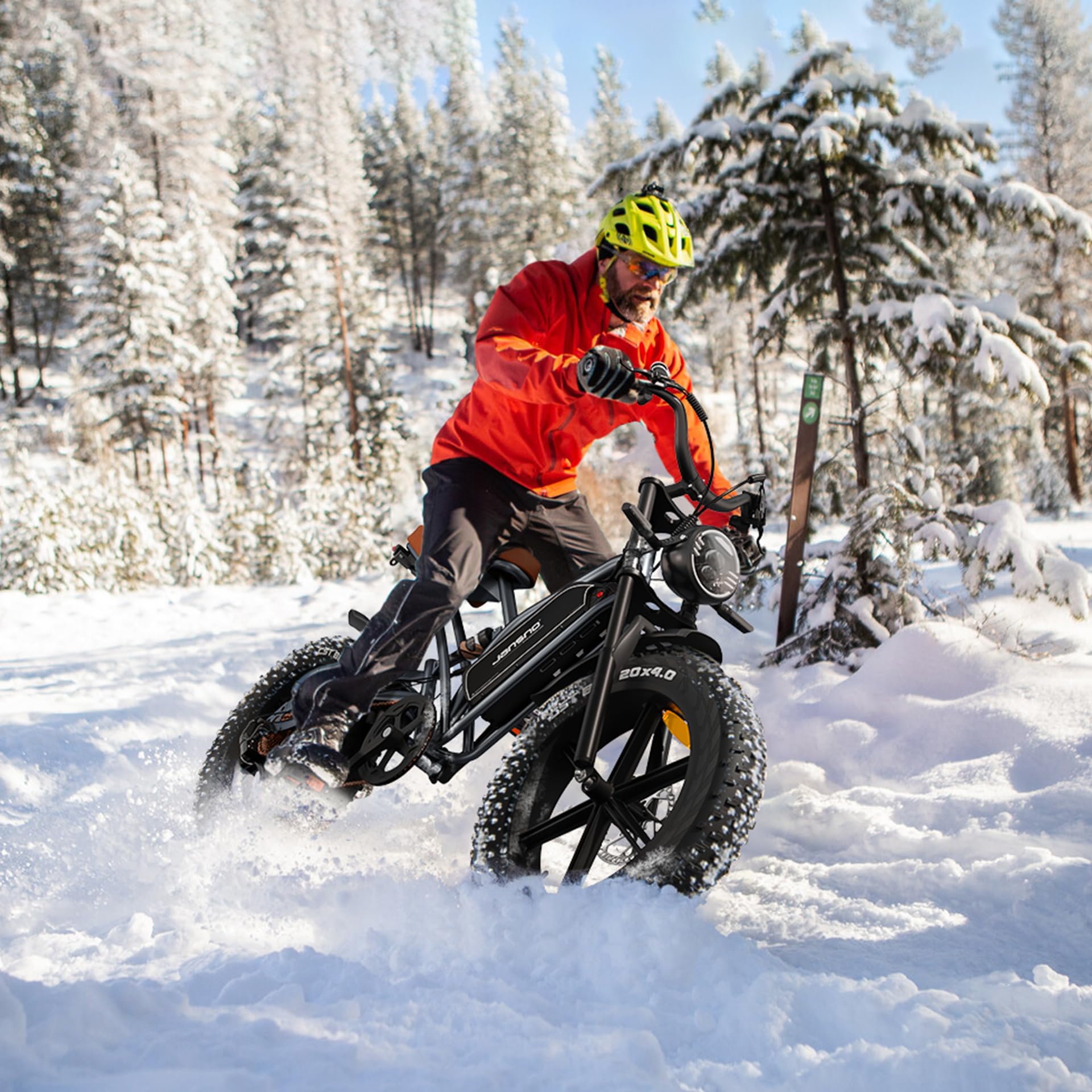 X50 1000W Electric Bike for Adults - 48V 672Wh Battery, 25-30MPH, 50-75 Mile Range - 20