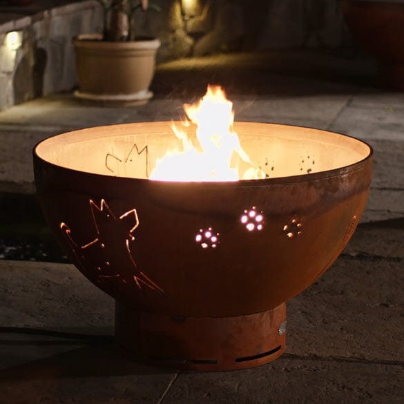 Funky Dog Gas Fire Pit with Penta 24-Inch Burner - Match Lit Outdoor Patio Heater for Backyard, Garden, and Camping Gatherings