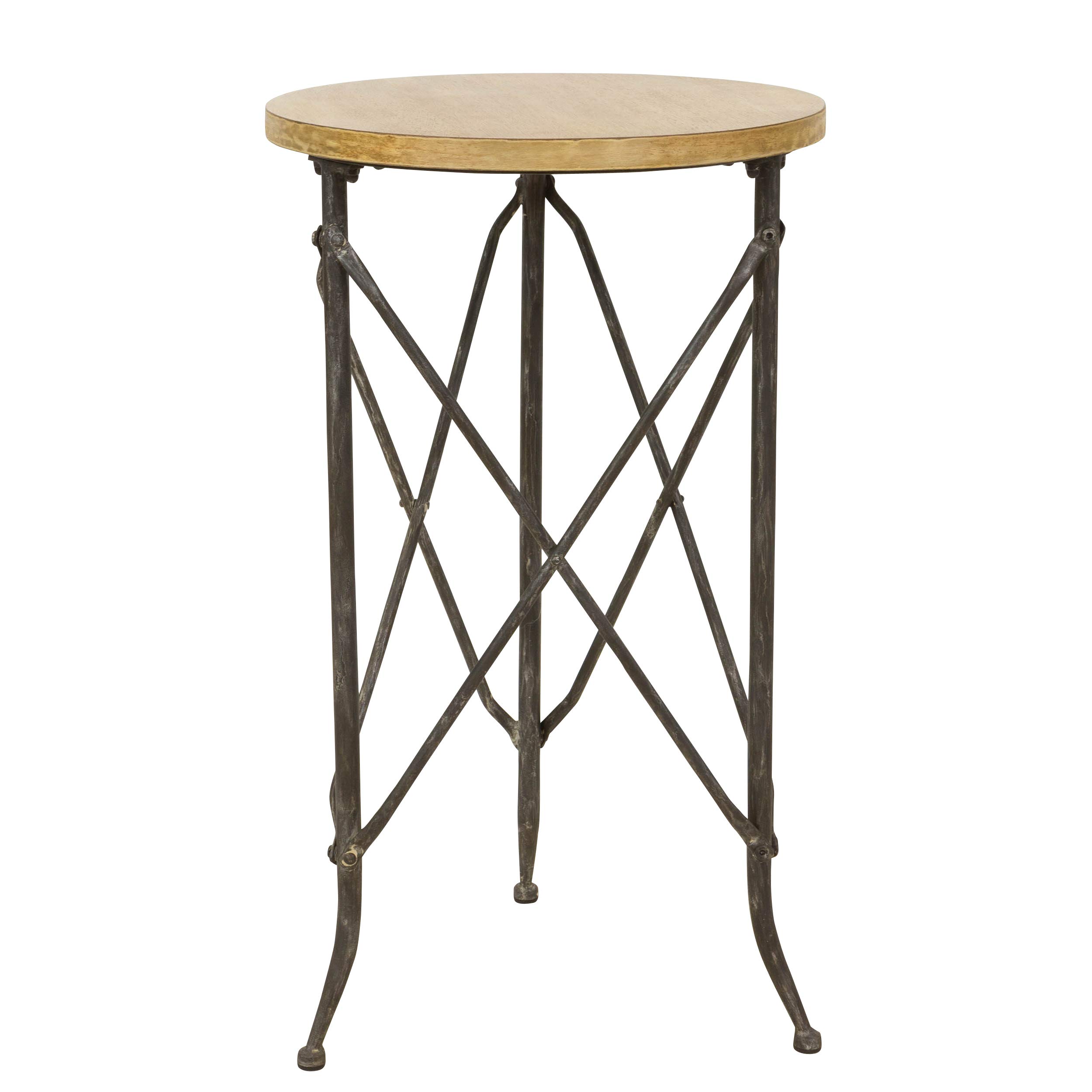 Atwell Round Accent End Tables - Brown Wooden Side Table for Living Room, Bedroom & Office | Perfect for Coffee, Lamps & Decor