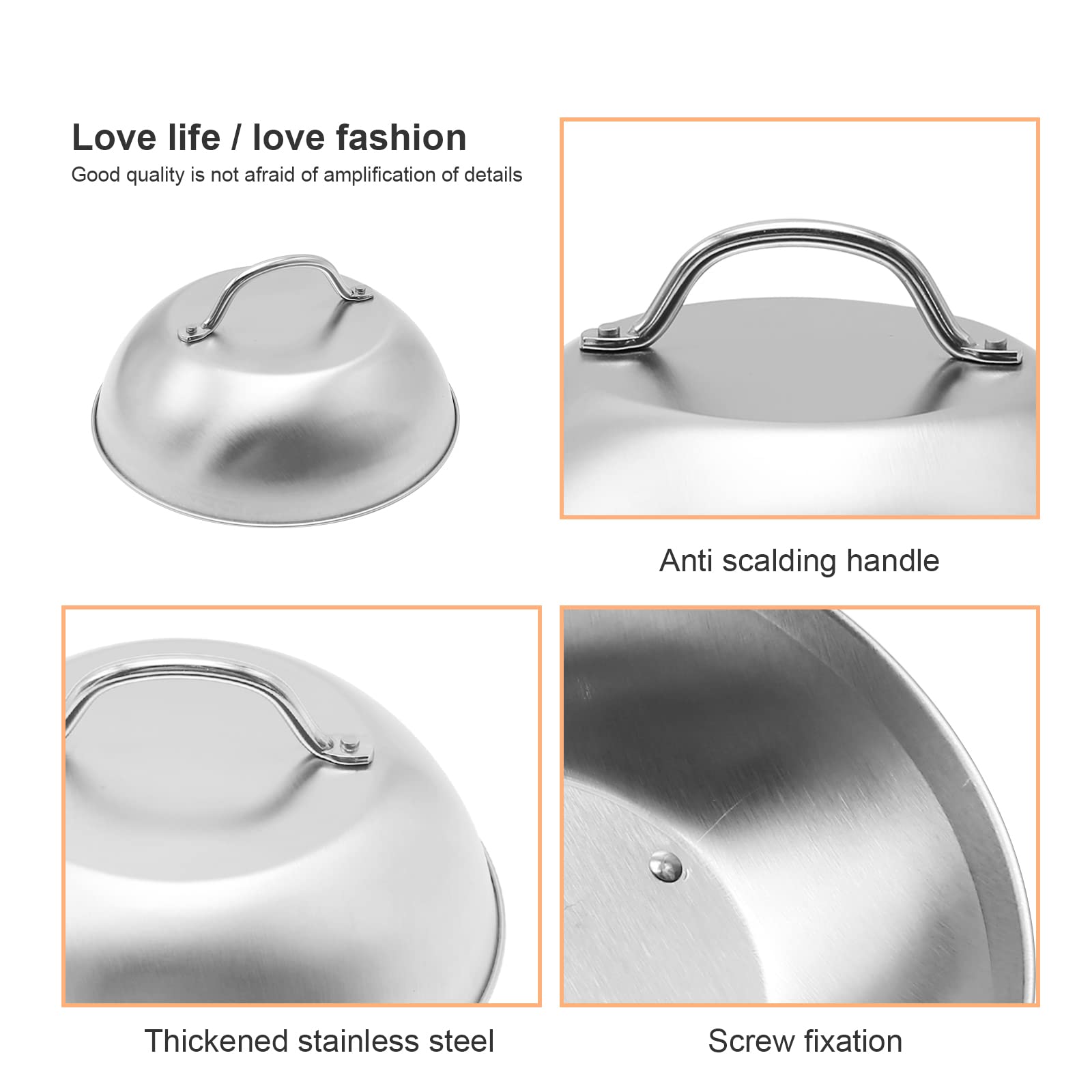 9 Inch Stainless Steel Melting Dome with Handle - BBQ Grilling Lid, Griddle Steam Cover for Perfectly Melted Cheese & Steamed Foods (2 Pack) - Ideal for Backyard BBQs, Camping & Outdoor Cooking