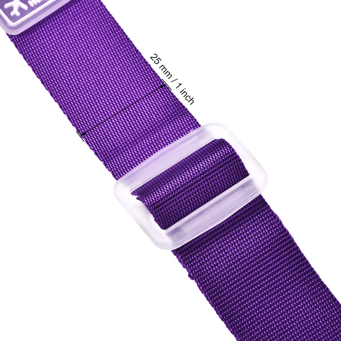 uxcell Adjustable Nylon Luggage Straps with Buckle - 300x25mm Purple (2Pcs) - Secure Suitcase Connection for Travel & Packing Accessories | Perfect for Airplane, Train & Road Trips