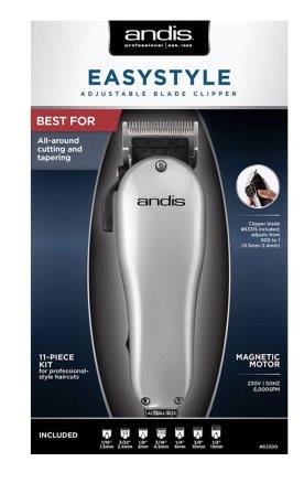 Andis Ultra Easy Style Clipper 7-Piece Set - Professional Hair Clippers for Men & Women - Home Barber Kit with Multiple Attachments for DIY Haircuts, Trimming & Grooming - Perfect for Salon & Personal Use