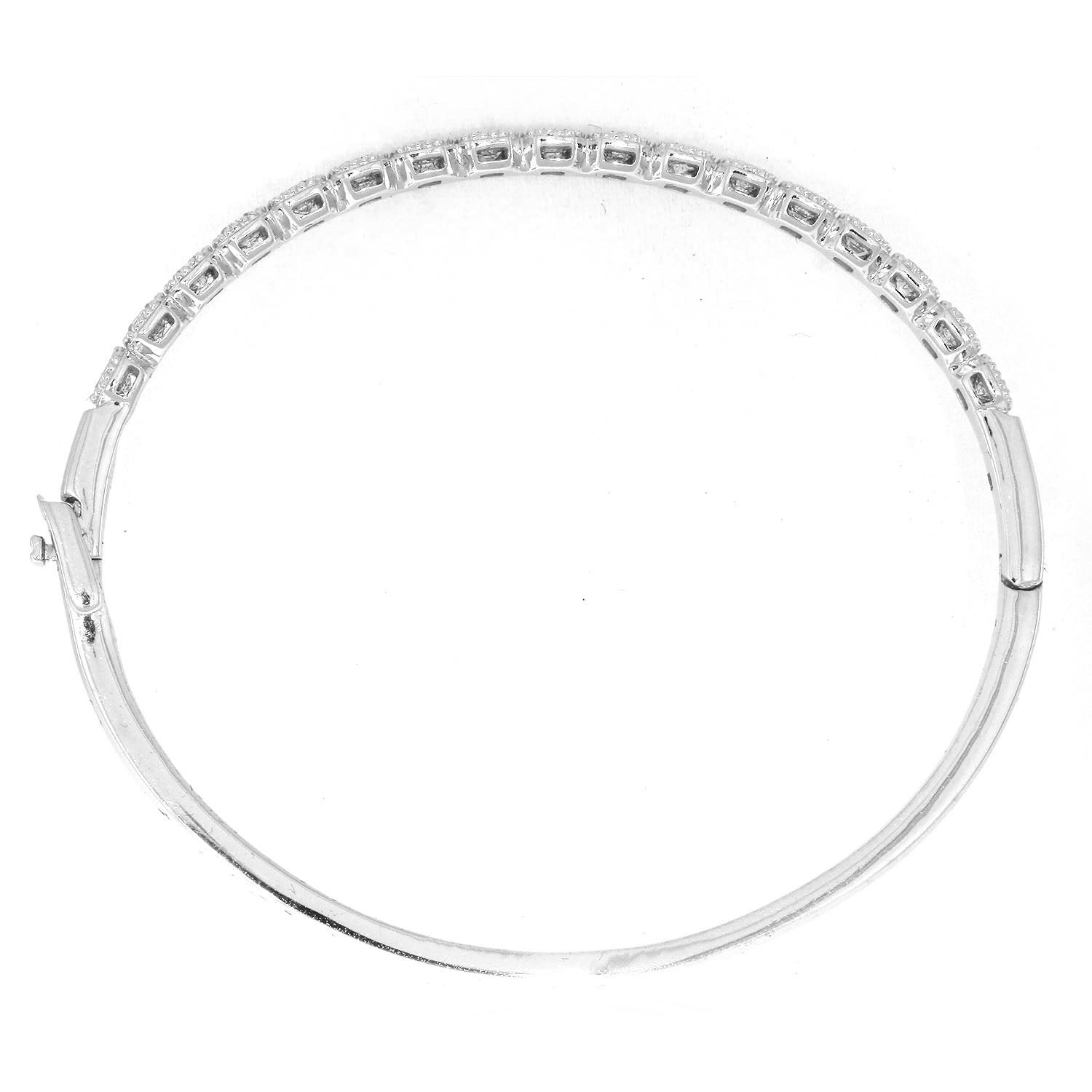 14K White Gold Pave Diamond Designer Bracelet - Elegant Jewelry Gift for Women, Perfect for Anniversaries, Weddings & Special Occasions