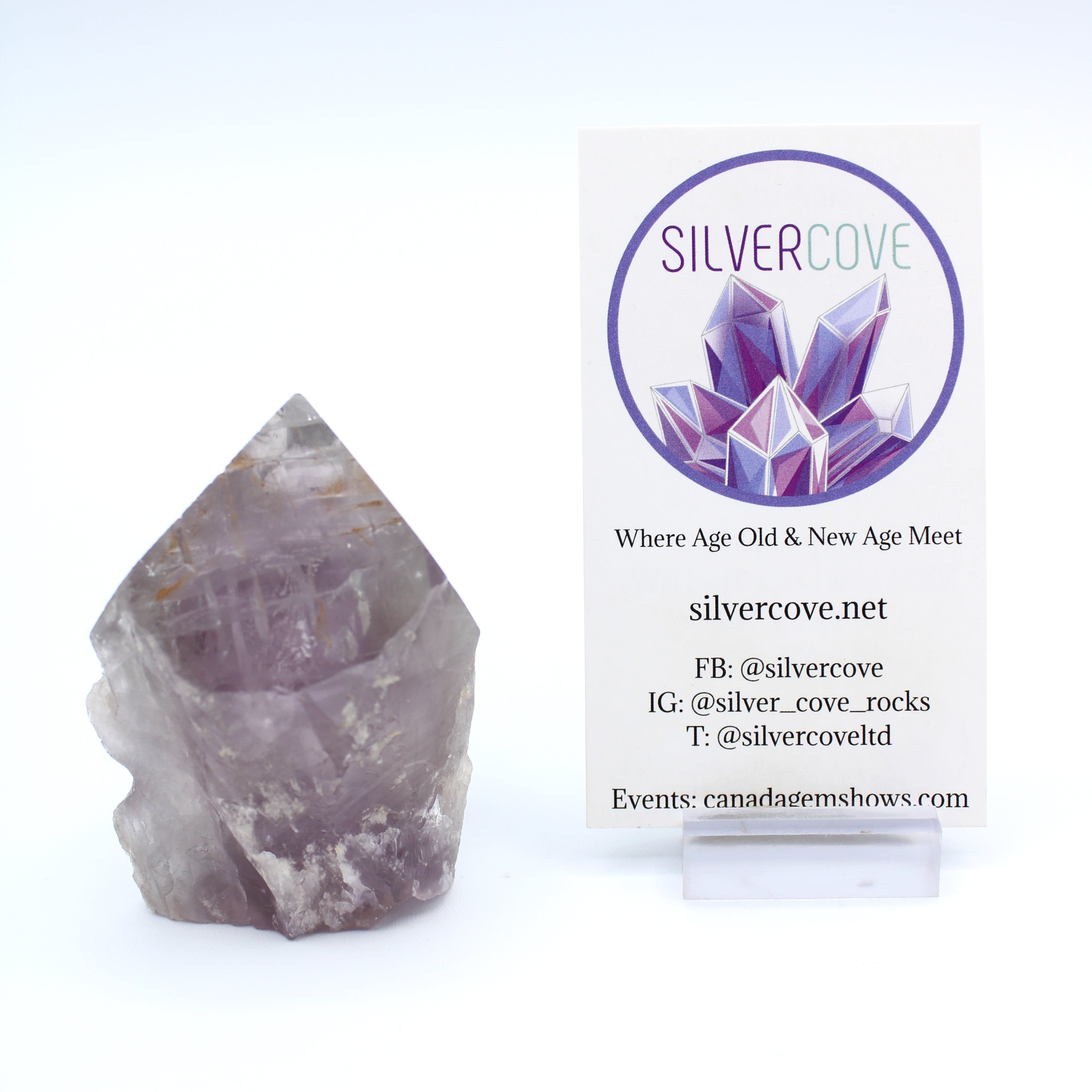 Natural Bahai Amethyst Point Crystal - Rare Collectible from Closed Mine | Healing Stone for Meditation, Home Decor & Spiritual Gifts