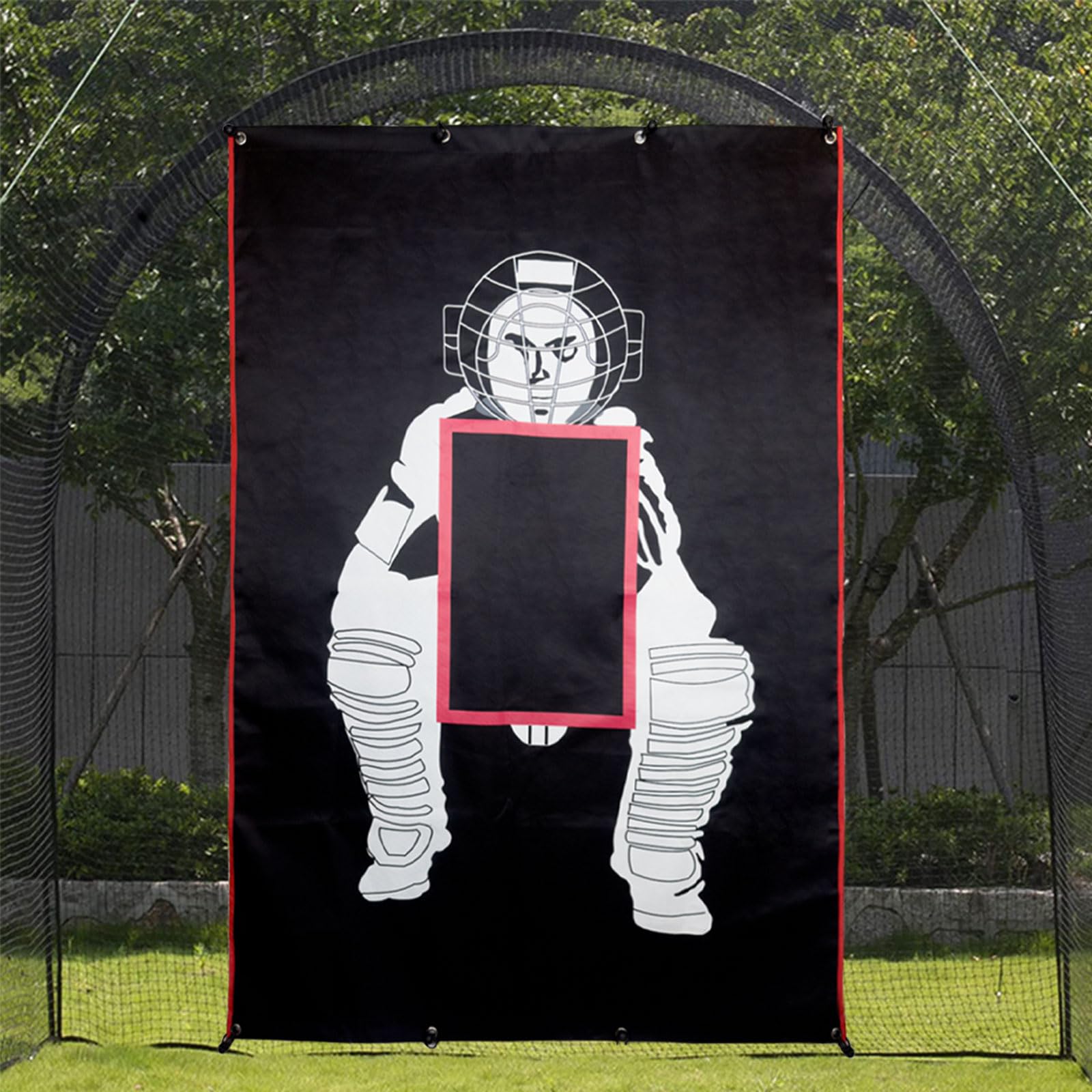 Durable Baseball Backstop Net with Strike Zone for Outdoor Practice