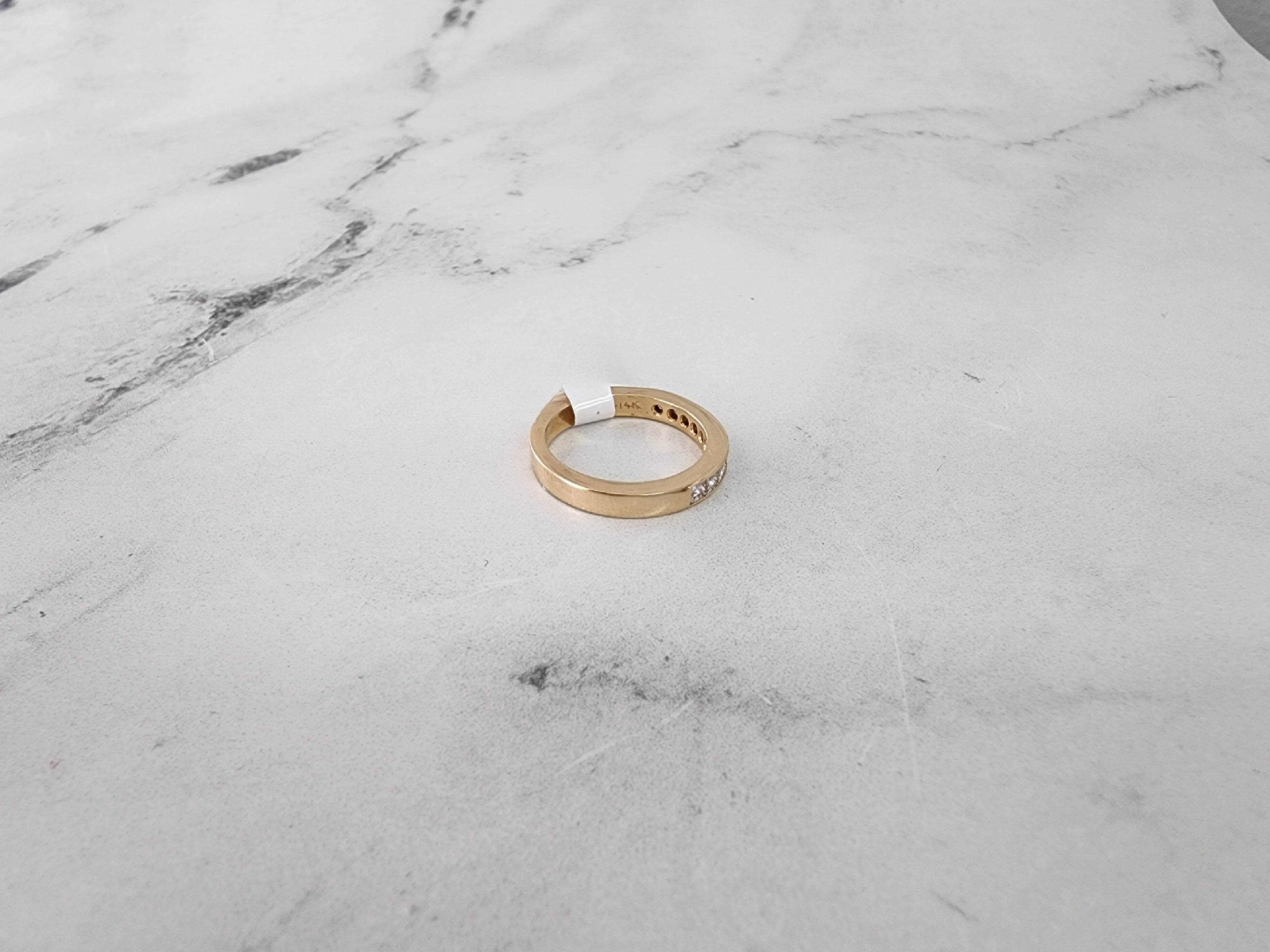 Princess Cut Diamond Wedding Band Ring - 14k Yellow Gold Engagement Ring for Women - Perfect for Proposals, Anniversaries & Bridal Jewelry