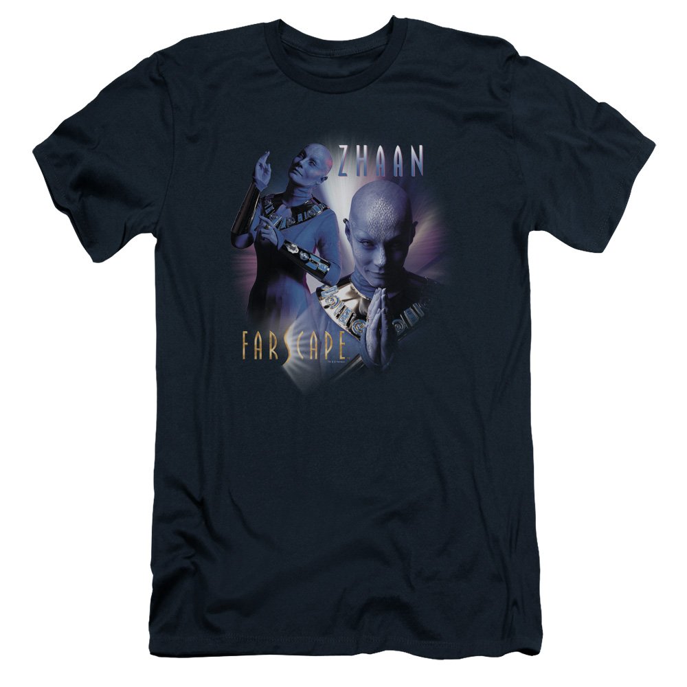 Farscape Zhaan Slim Fit Unisex T-Shirt for Adults | Sci-Fi TV Show Merchandise | Perfect for Cosplay, Conventions & Everyday Wear