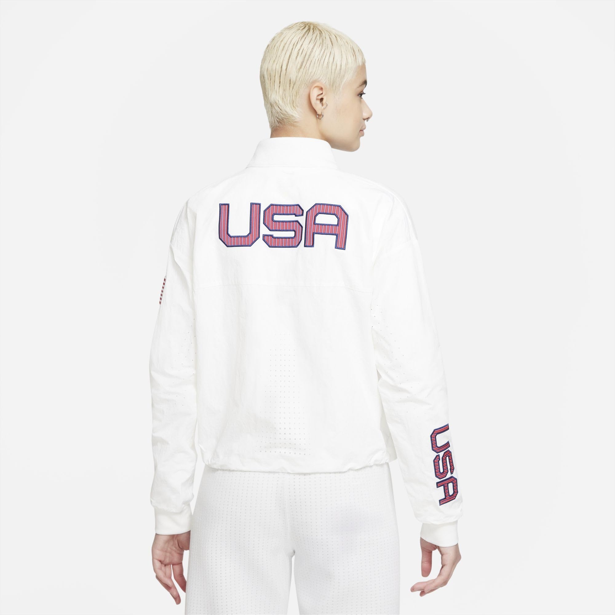 Nike Team USA Windrunner Women's Medal Stand Jacket - Medium, White - Perfect for Olympics, Sports Events & Outdoor Activities