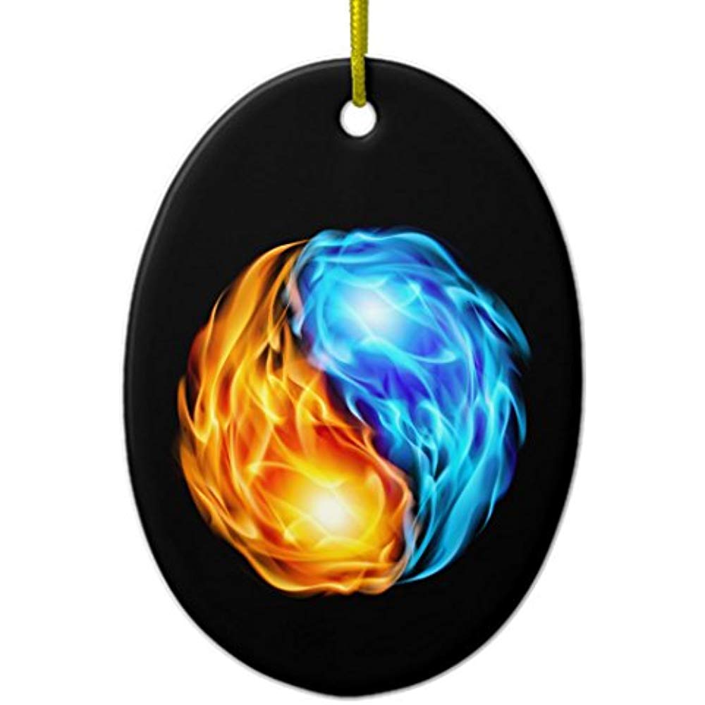 Twin Flames Ceramic Ornament - Handmade Oval Home Decor for Couples, Wedding Gift & Romantic Home Accent - Perfect for Valentine's Day, Anniversary & Relationship Milestones