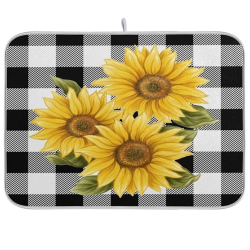 Sunflower Black White Plaid