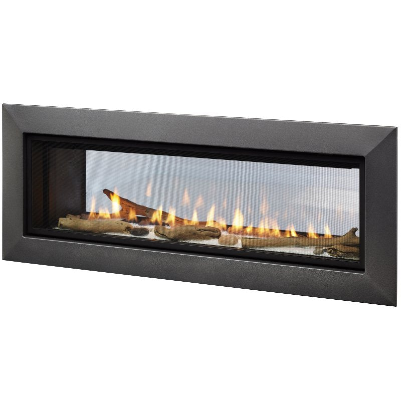 Majestic Echelon II 48-Inch See-Through Linear Direct Vent Gas Fireplace - ECHEL48ST | Modern Home Heating Solution for Living Rooms & Patios