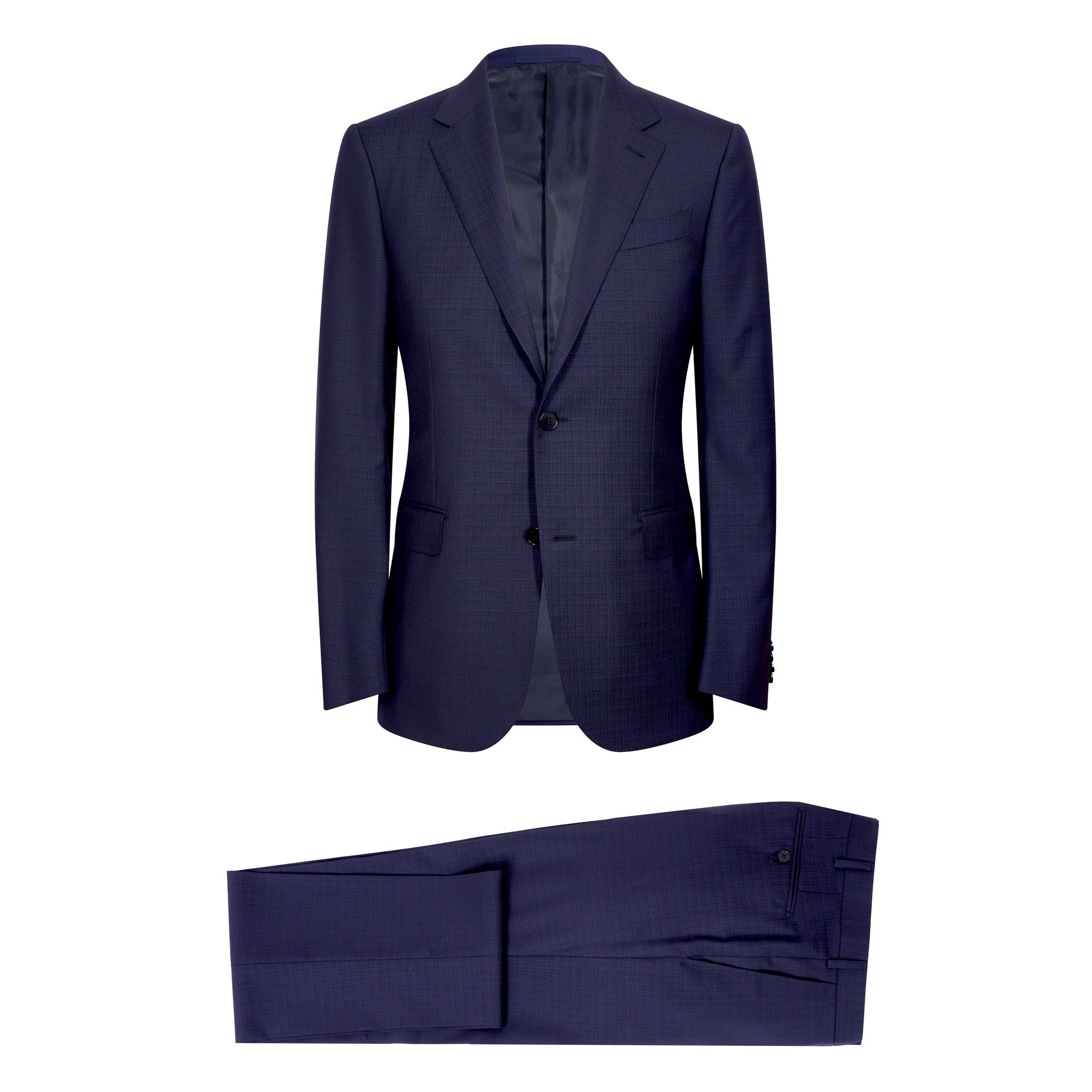 ERMENEGILDO ZEGNA Milano Pure Wool Navy Check Suit for Men | Business Formal Wear & Office Attire | Perfect for Weddings, Interviews & Corporate Events