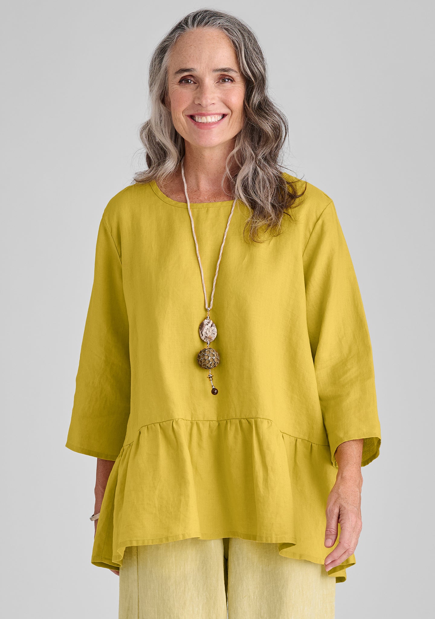 Stylish Peplum Tunic Linen Pullover Top for Women - Comfortable Summer Blouse for Casual Wear, Office Outfits & Date Nights