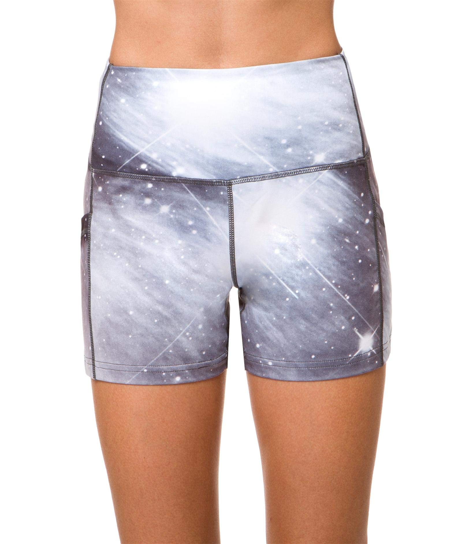 Munvot High Waisted Tummy Control Workout Shorts for Women - Running, Yoga, Gym & Fitness - Moisture Wicking Athletic Shorts with Stylish Print Design | Perfect for HIIT, Pilates & Summer Outdoor Activities
