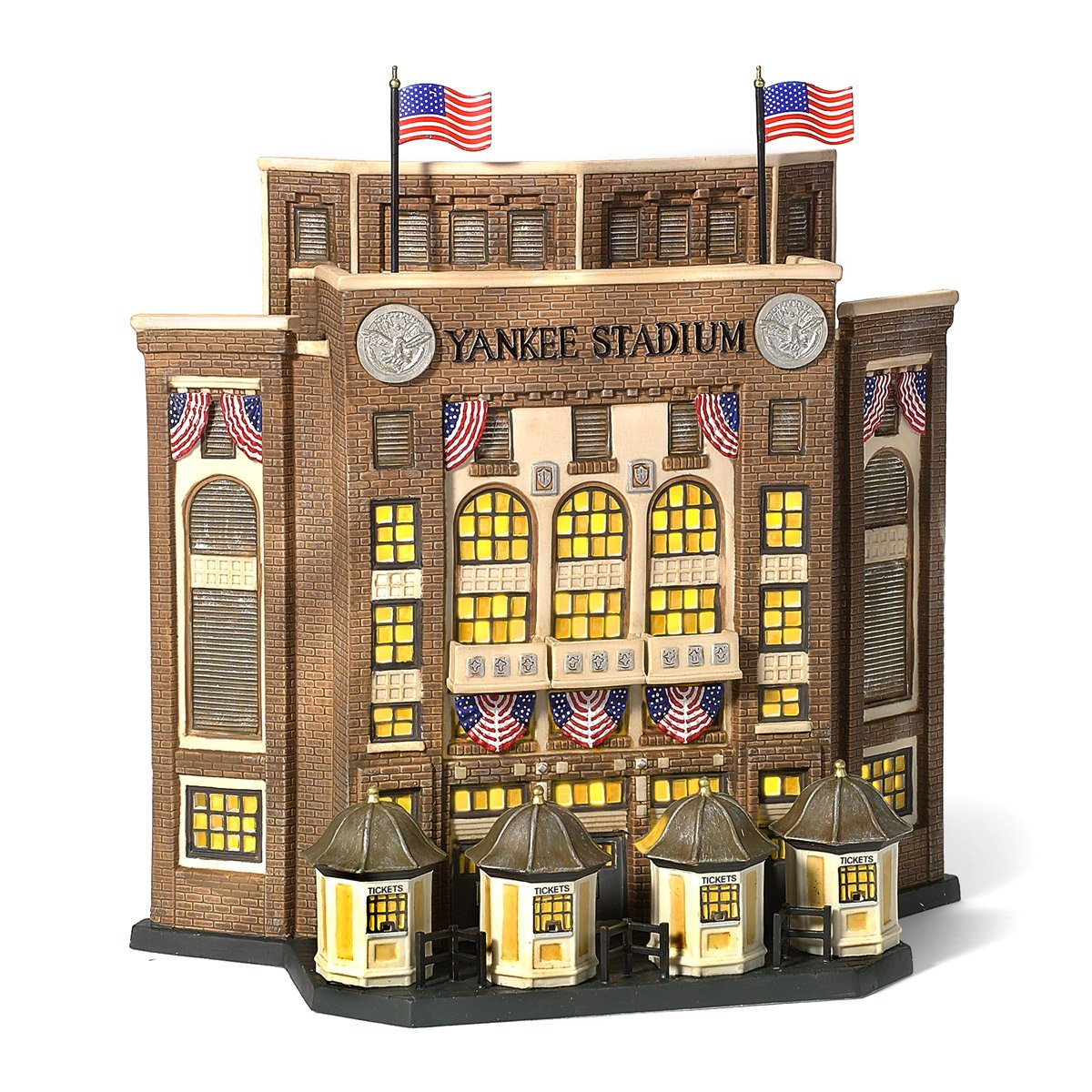 Authentic Department 56 Yankee Stadium Porcelain Collectible Figurine - Perfect for Baseball Fans, Home Decor & Holiday Displays