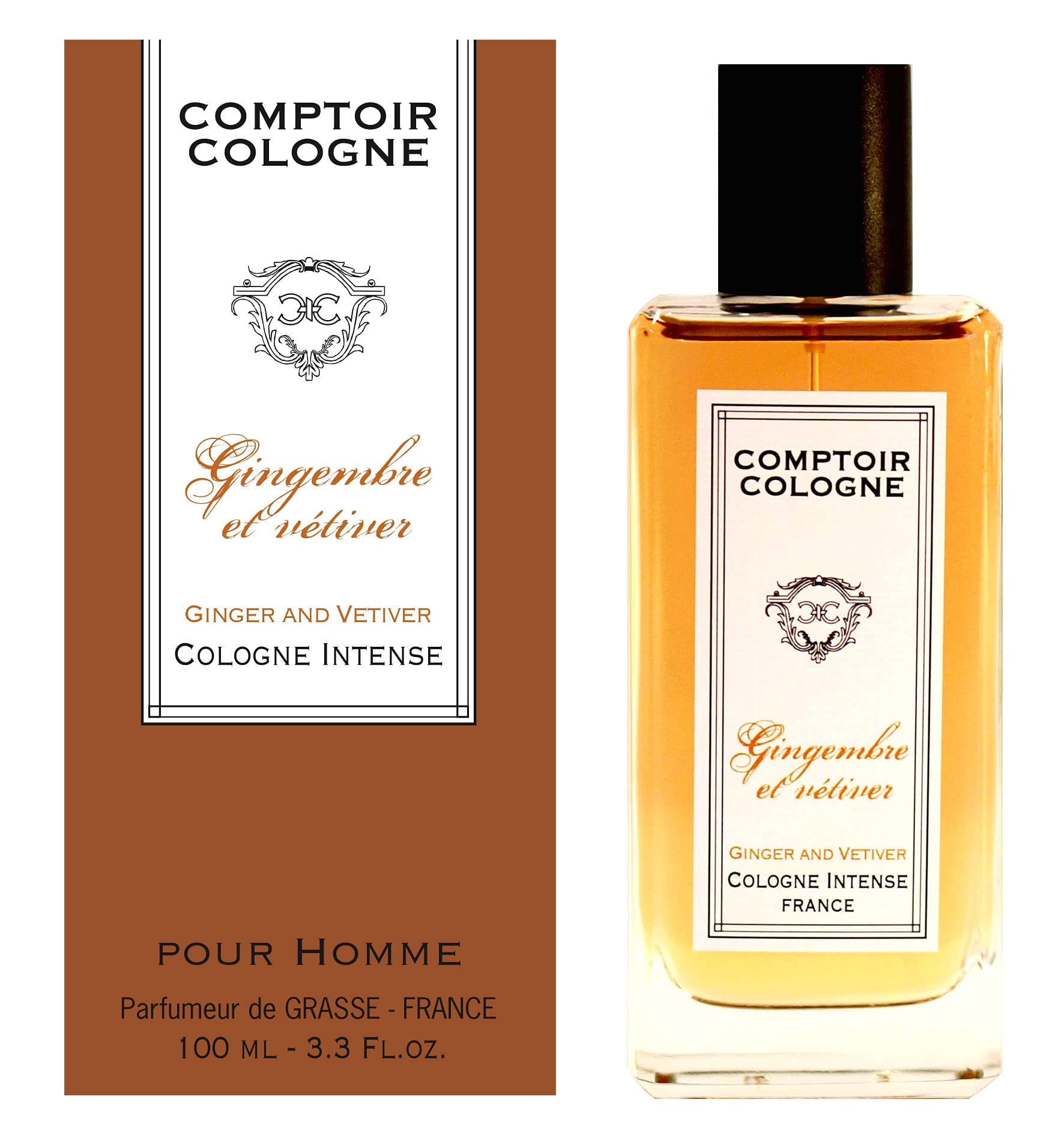 Comptoir Cologne Intense Eau de Cologne - Ginger Vetiver Fragrance for Men & Women, 100ml Luxury Perfume for Everyday Wear & Special Occasions