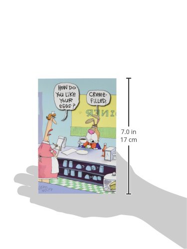 Funny Easter Greeting Card with Envelope - 5x7 Inch Humorous Holiday Card for Friends & Family - Creme Filled Eggs Design (7285) - Perfect for Easter Celebrations, Office Gifts & Spring Parties