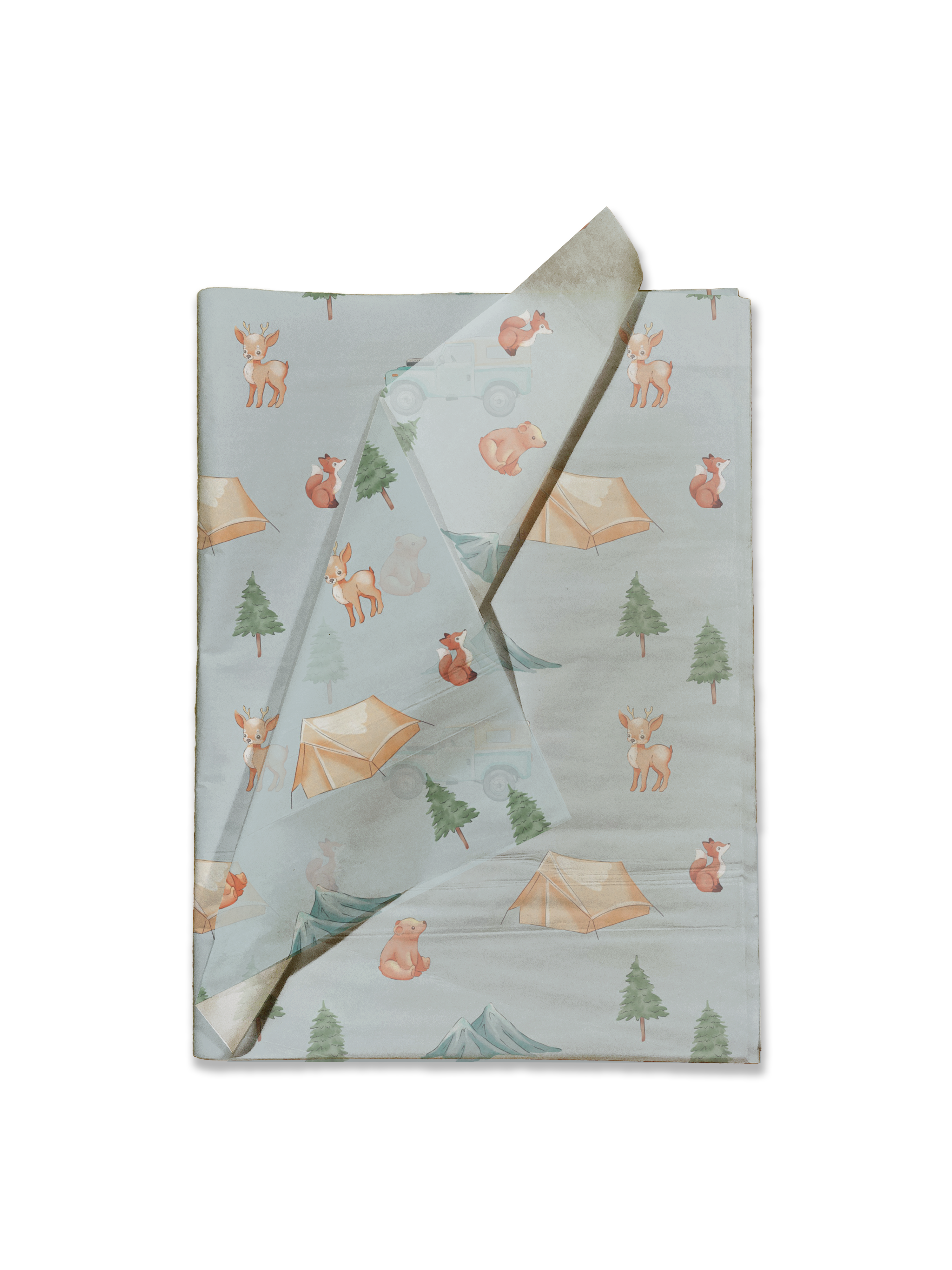 Premium Camping-Themed Tissue Paper for Gift Bags - Eco-Friendly Decorative Wrapping for Outdoor Adventures, Camping Parties & Birthday Gifts