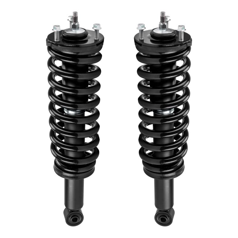 KAX Shock Absorbers Assembly - Set of 2 Front Struts with Coil Spring for 2001-2007 Toyota Sequoia 4.7L V8 | Durable Suspension Replacement Parts for Smooth Ride & Off-Road Performance