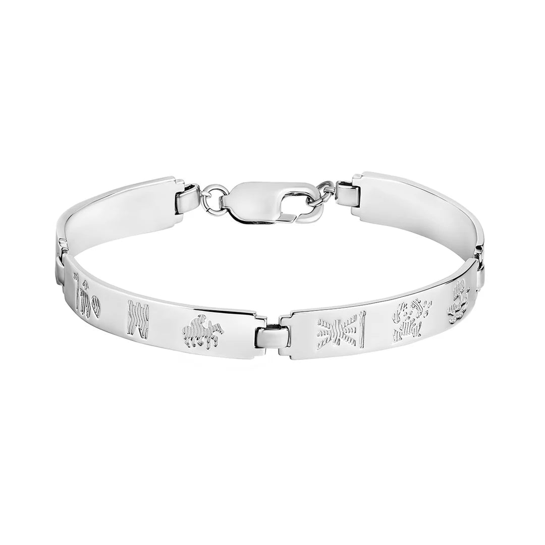 Authentic Ireland History Sterling Silver Bracelet - Irish Heritage Jewelry for Women, Elegant Celtic Gift for St. Patrick's Day & Special Occasions