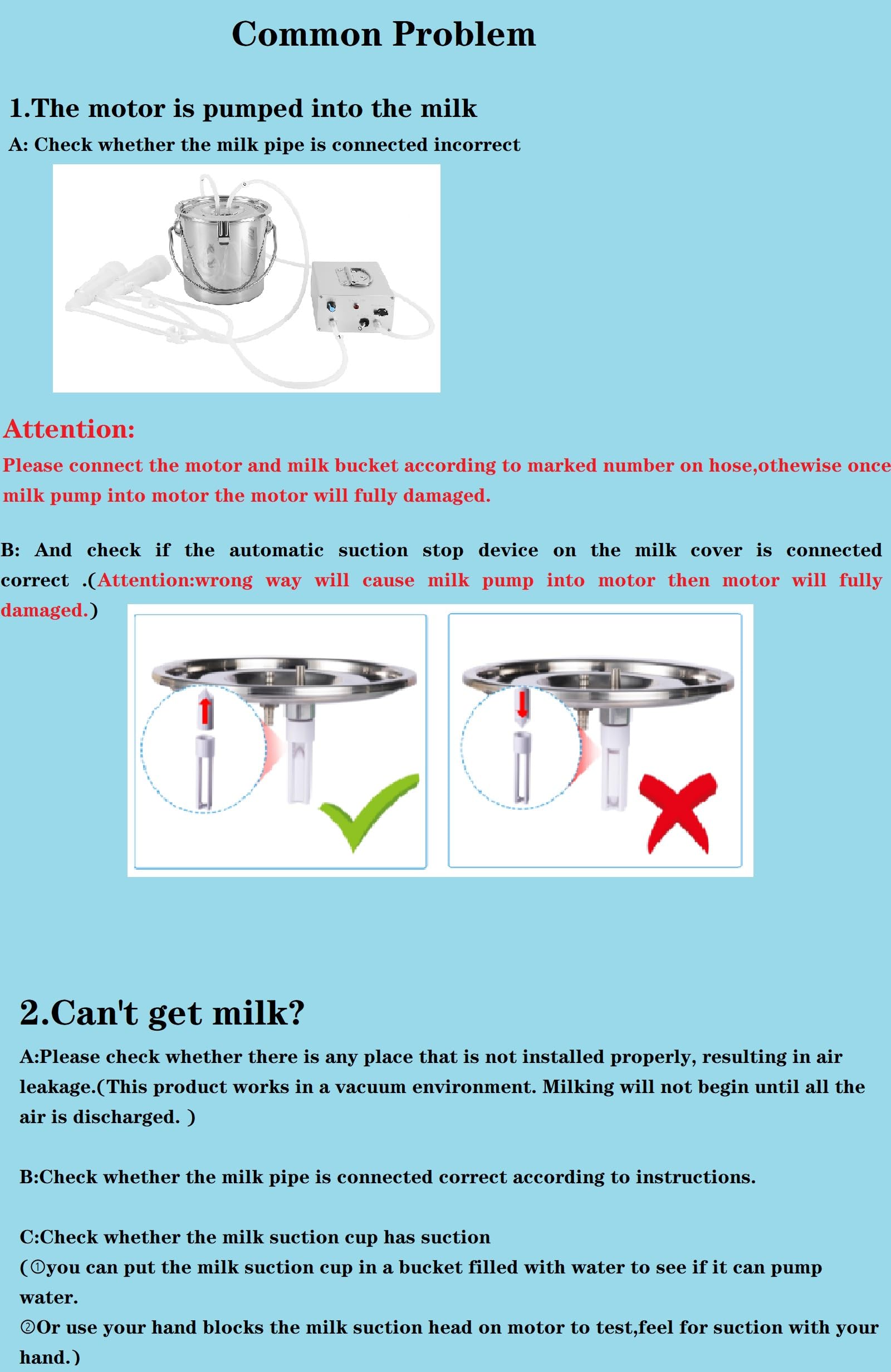 Lyfreen 3L Electric Goat Milking Machine with Auto Stop & Adjustable Speed - Stainless Steel Bucket, Pulsating Pump, Check Valve & Cleaning Brush - Perfect for Small Farms, Homesteads & Dairy Goat Owners