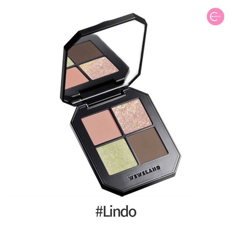 WEWELAND Black Treasure Quad Eyeshadow Palette – #001 Lindo | Highly Pigmented, Long-Lasting Makeup | Perfect for Party, Date Night & Special Occasions
