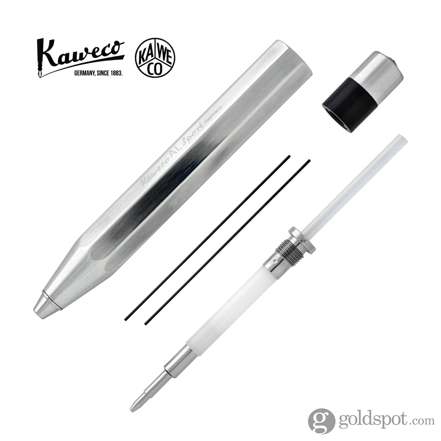 Kaweco AL Sport 0.7mm Mechanical Pencil - Raw Aluminum Finish | Premium Drafting & Writing Tool for Artists, Engineers & Students