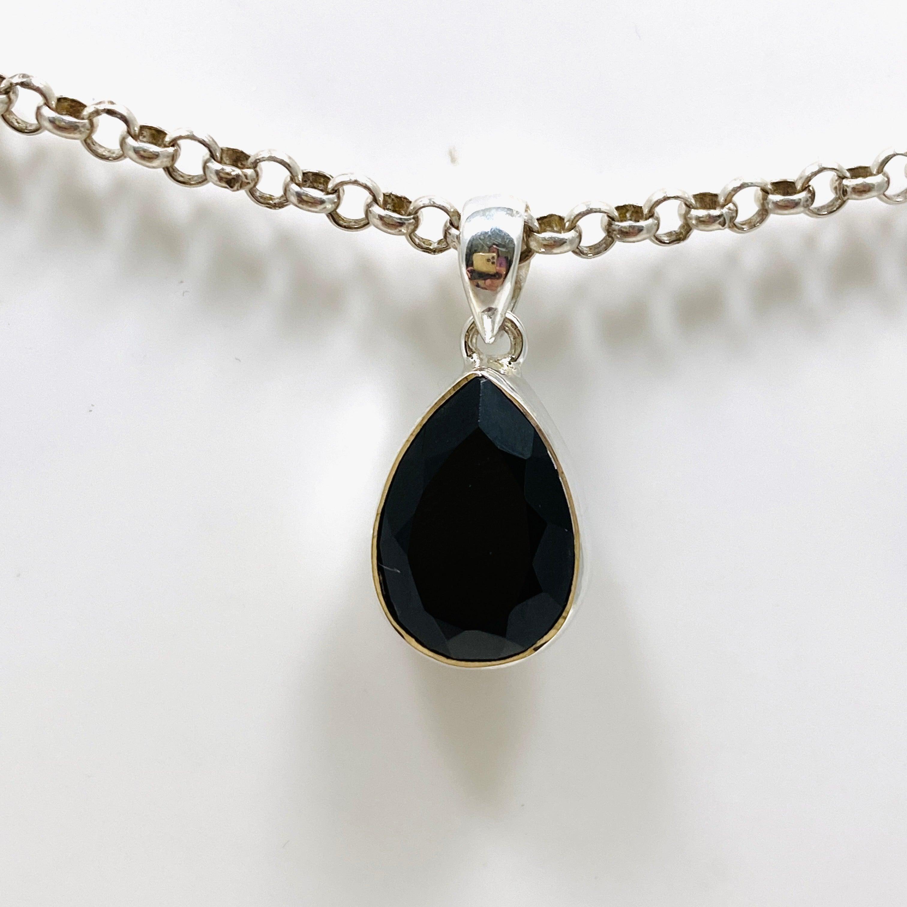 Faceted Teardrop Pendant Necklace G2125 - Elegant Crystal Drop Jewelry for Women, Perfect for Weddings, Parties & Special Occasions