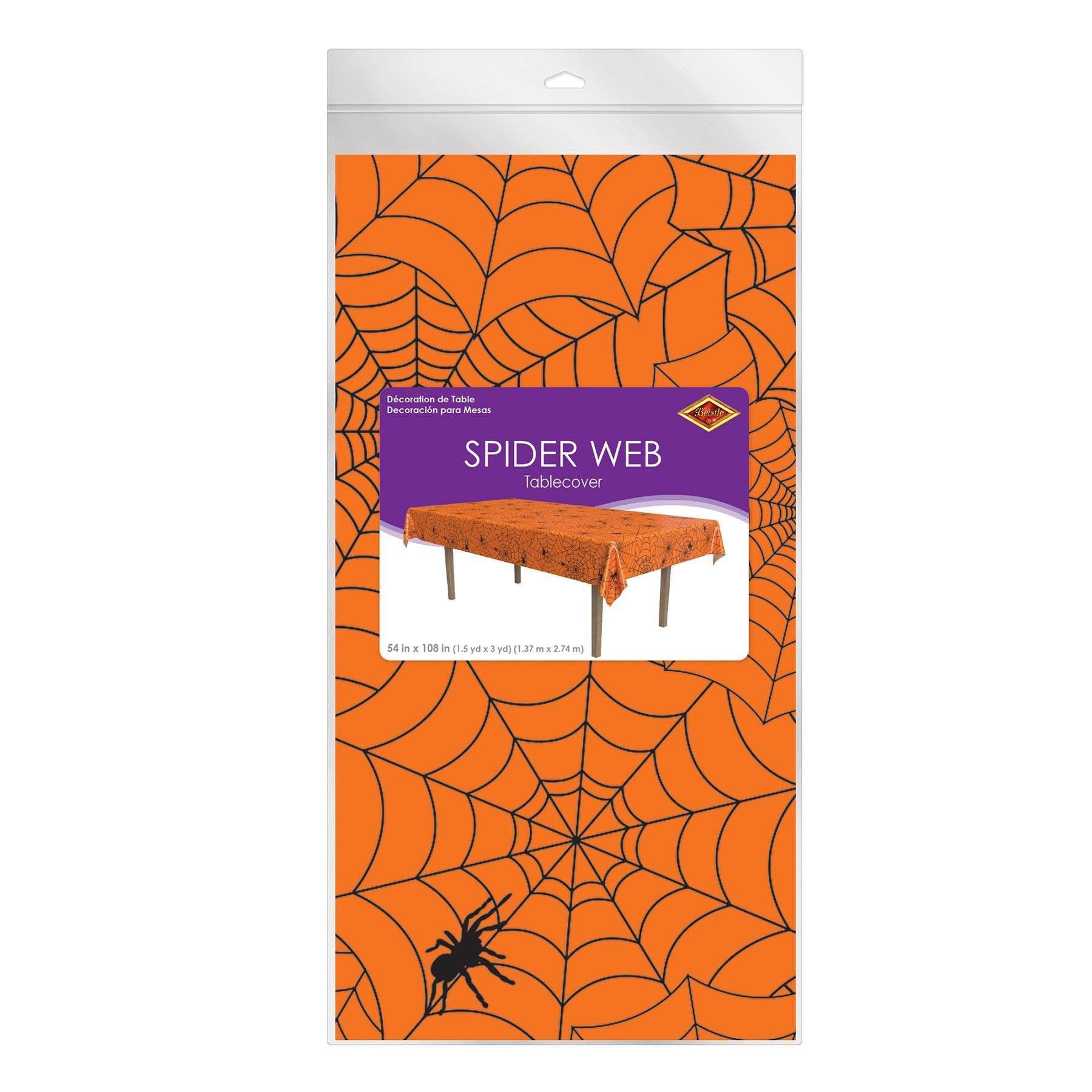 12 Pack Beistle Halloween Spider Web Plastic Table Covers for Party Decorations - Spooky Dining Table Decor, Halloween Party Supplies, Themed Event Decorations