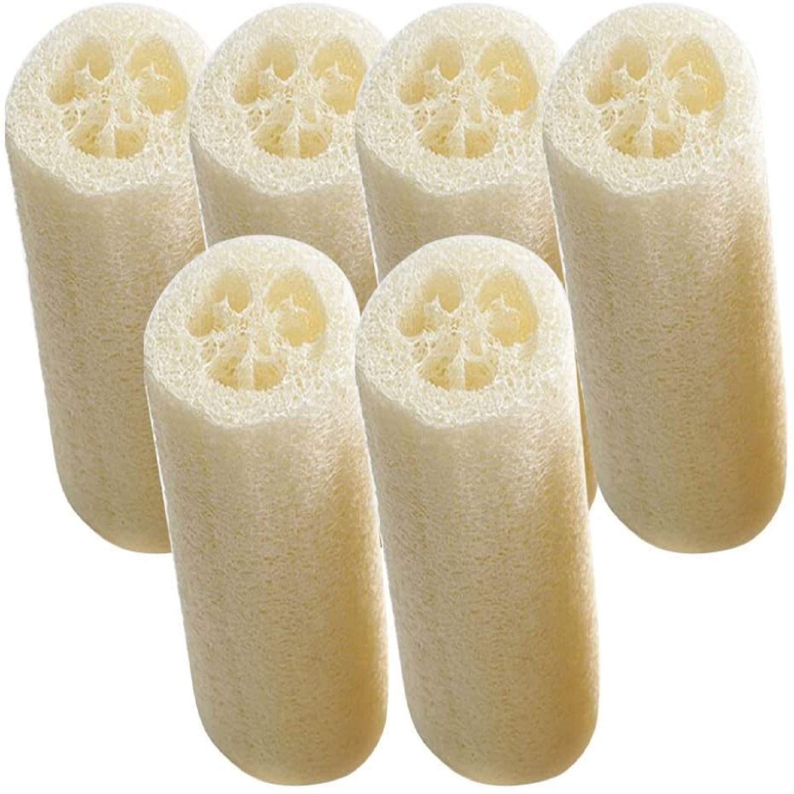 6PCS Natural Loofah Sponge Scrubber Brushes - Eco-Friendly Kitchen Cleaning Tools for Pots, Pans & Dishes - Remove Tough Grease & Oil Stains - Perfect for Home, Restaurant & Commercial Use