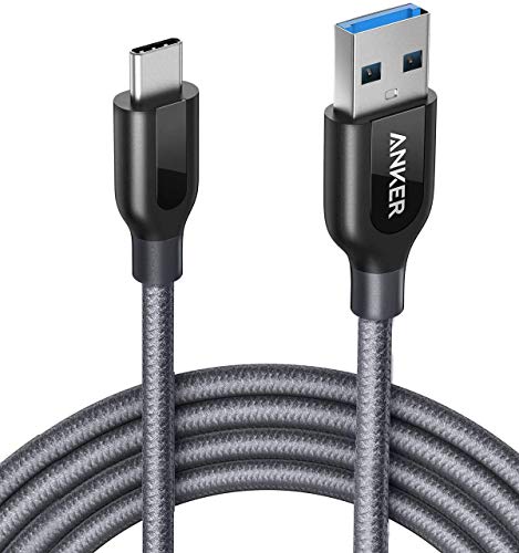 Anker PowerLine+ USB-C to USB 3.0 Cable (3ft) - High Speed Charging & Data Sync, Durable Nylon Braided for Samsung Galaxy S8/S9/S10, Note 8, LG V20/G5/G6, Sony Xperia XZ, HTC 10, Xiaomi 5 - Perfect for Travel, Office & Home Charging