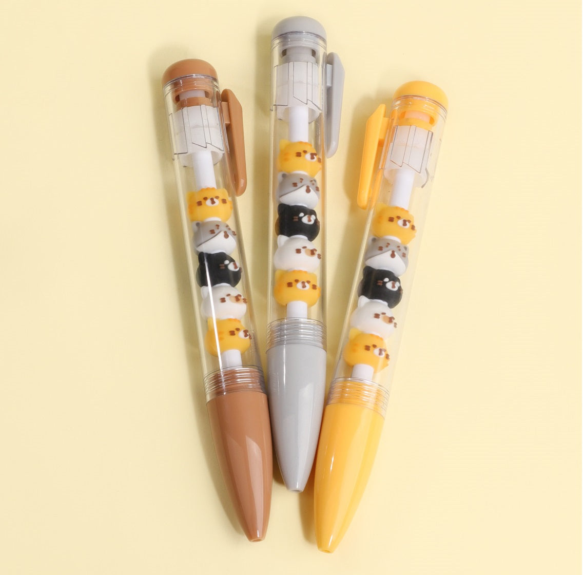 Premium Cat Pile Gel Pens - Smooth Writing 0.5mm Fine Point - Cute Cat-Themed Stationery for Journaling, Note Taking & Gift Giving - 12 Vibrant Colors (Black, Blue, Pink, Purple, Green) - Perfect for School, Office & Art Projects