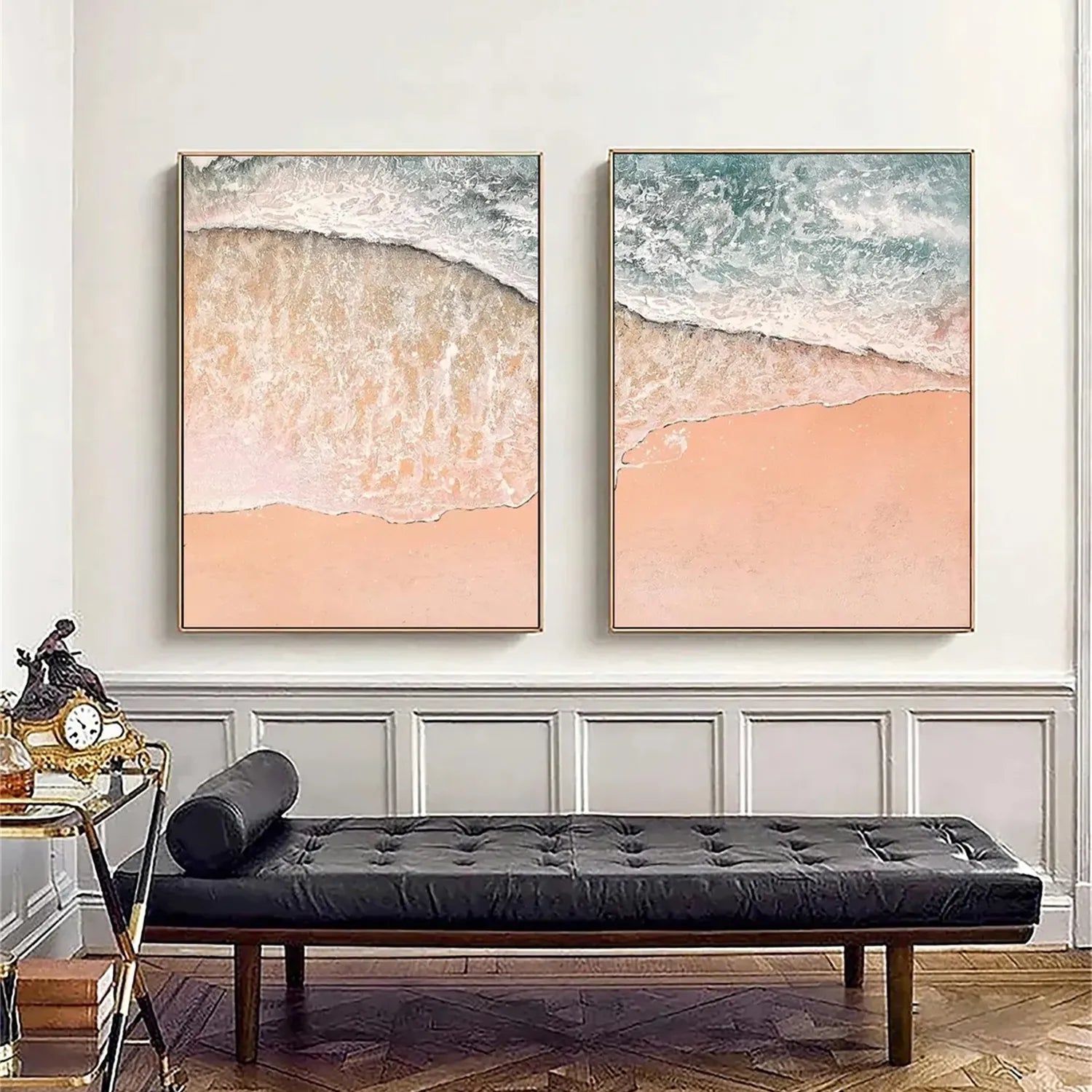Ocean and Sky Wall Art Set of 2 - Modern Coastal Paintings for Home Decor | Perfect for Living Room, Bedroom & Office