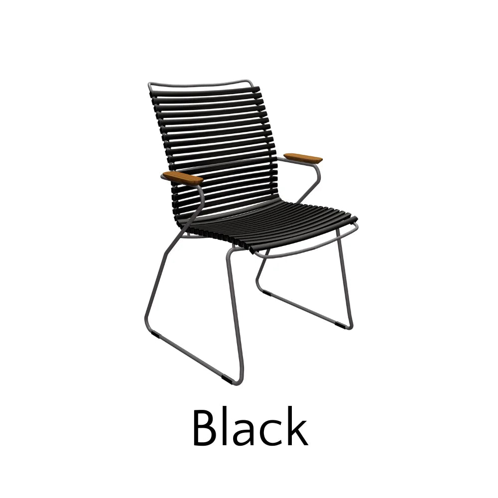 CLICK Outdoor Dining Chair with Tall Back - Patio, Garden, Poolside, and Restaurant Seating - Weather-Resistant and Comfortable for Outdoor Use