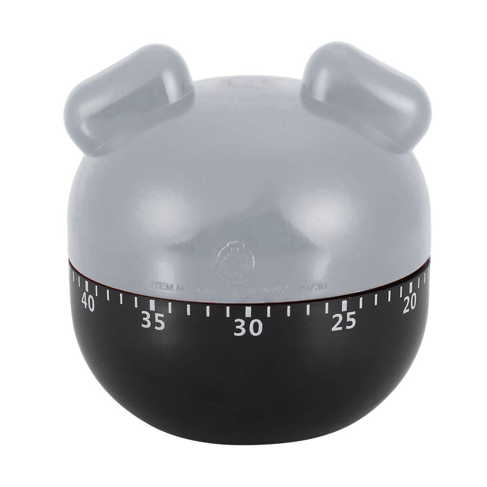 Dog-Shaped Mechanical Kitchen Timer - 55-Minute Countdown Clock for Cooking, Baking & BBQ - No Battery Needed - Gray Color - Perfect for Home Chefs & Baking Enthusiasts
