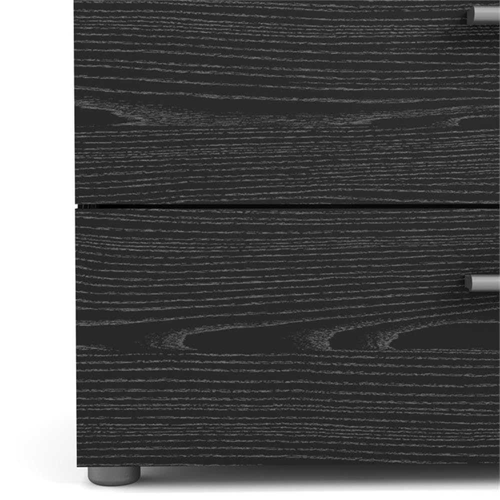 Home Square 3-Piece Bedroom Set with Chest & 2 Nightstands - Black Woodgrain Finish for Master Bedroom or Guest Room Decor
