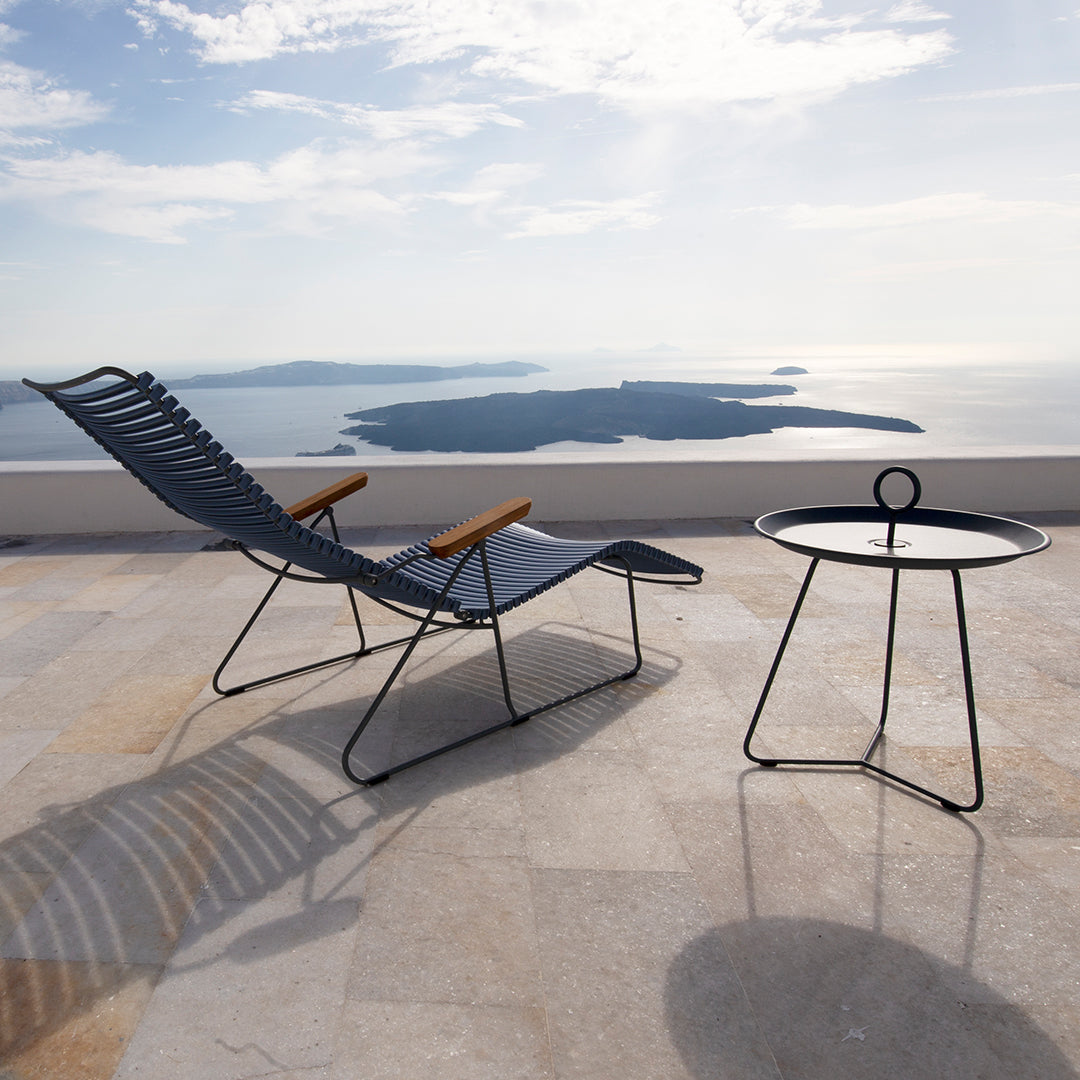 Premium Click Outdoor Sunlounger - Adjustable Reclining Beach Chair with Cup Holder & Carry Strap - Perfect for Poolside, Backyard, Beach & Patio Relaxation