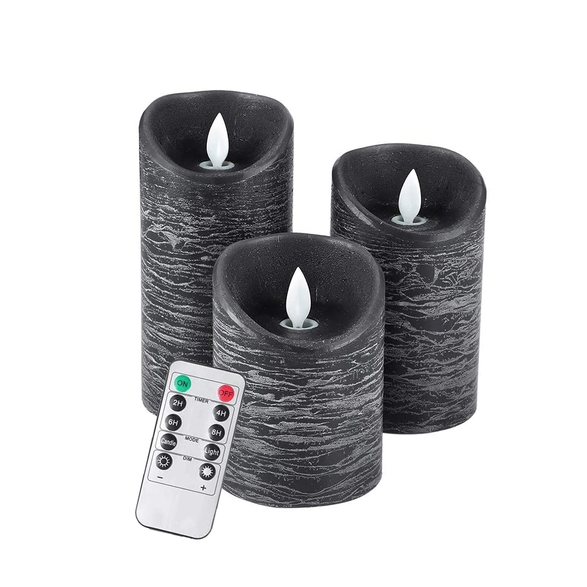Flameless LED Candles Set of 3 - Battery Operated with Remote Timer for Home & Party Decor