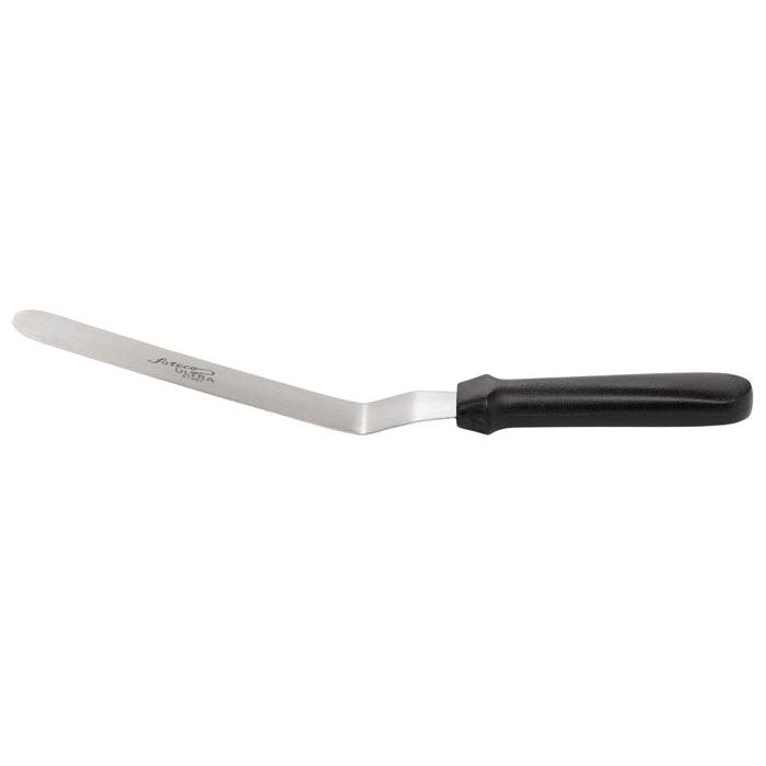 Ateco 1307 Offset Pastry Spatula with Black Plastic Handle, 7 3/4 Inch - Perfect for Cake Decorating, Baking, and Icing - Ideal for Home Bakers & Professional Chefs