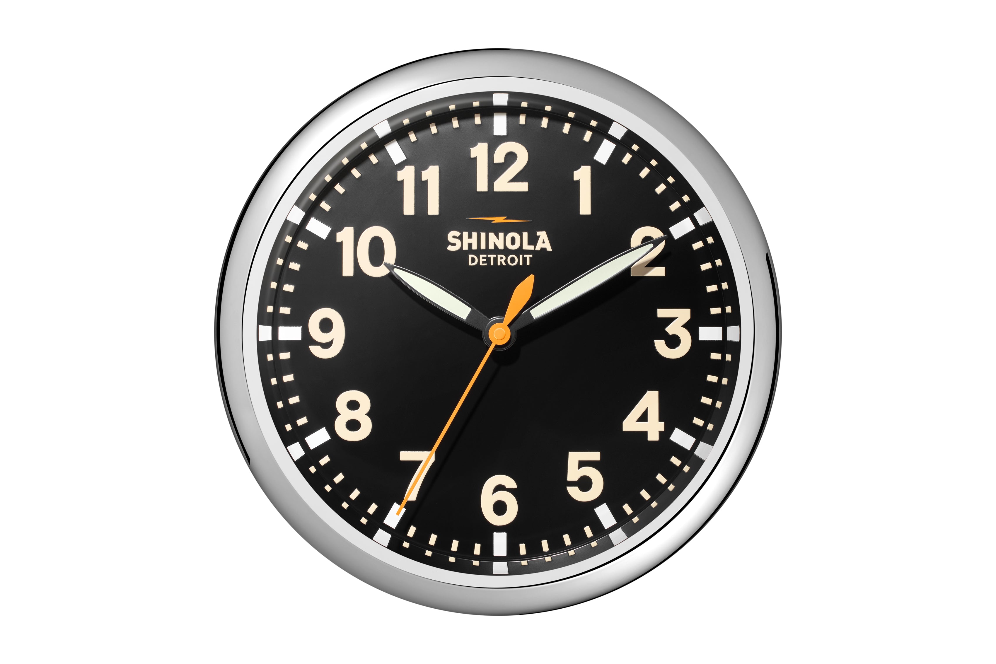 Shinola 14 Inch Runwell Wall Clock - Premium Analog Quartz Clock - Perfect for Living Room, Bedroom, Office & Home Decor