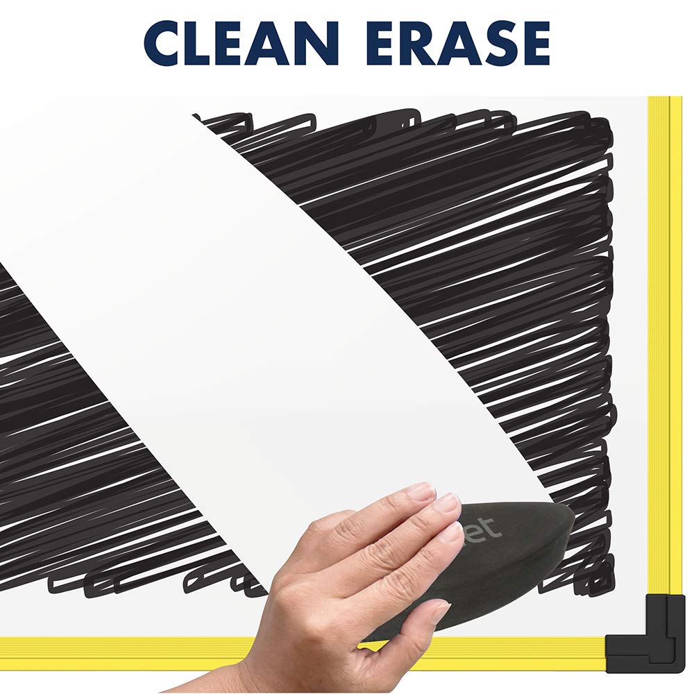 Quartet Magnetic Dry Erase Whiteboard 6' x 4' with Aluminum Frame - Industrial Yellow for Office, Classroom & Home Use | Premium White Board for Presentations & Notes