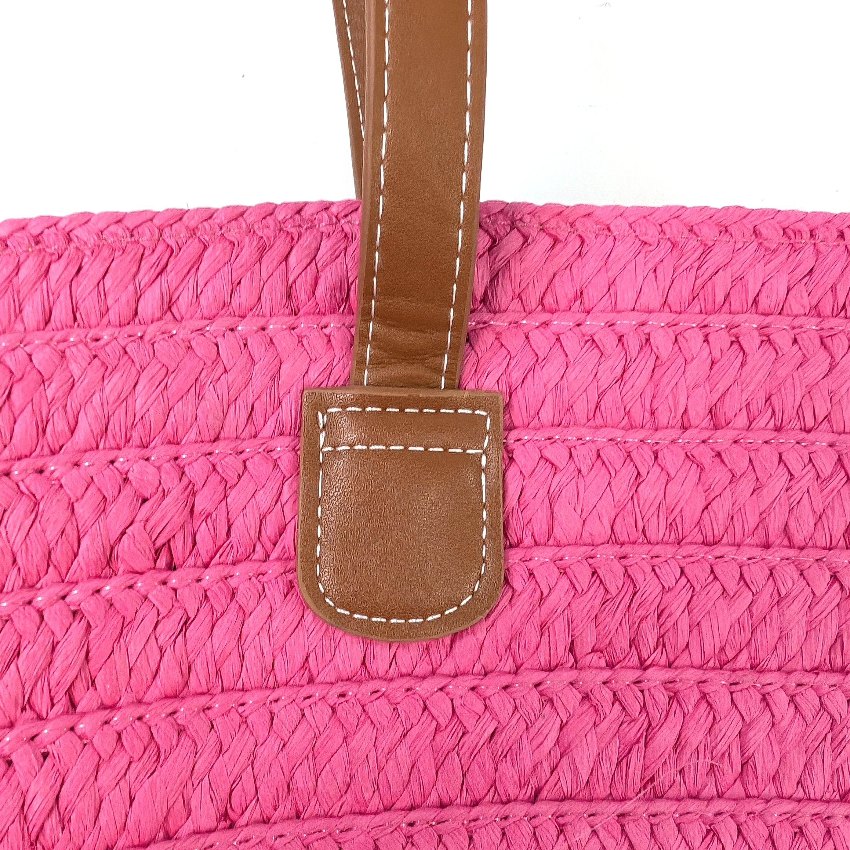 Trendy Straw Shoulder Bag for Women - Shocking Pink Crossbody Purse | Perfect for Beach, Summer Outfits & Casual Day Out