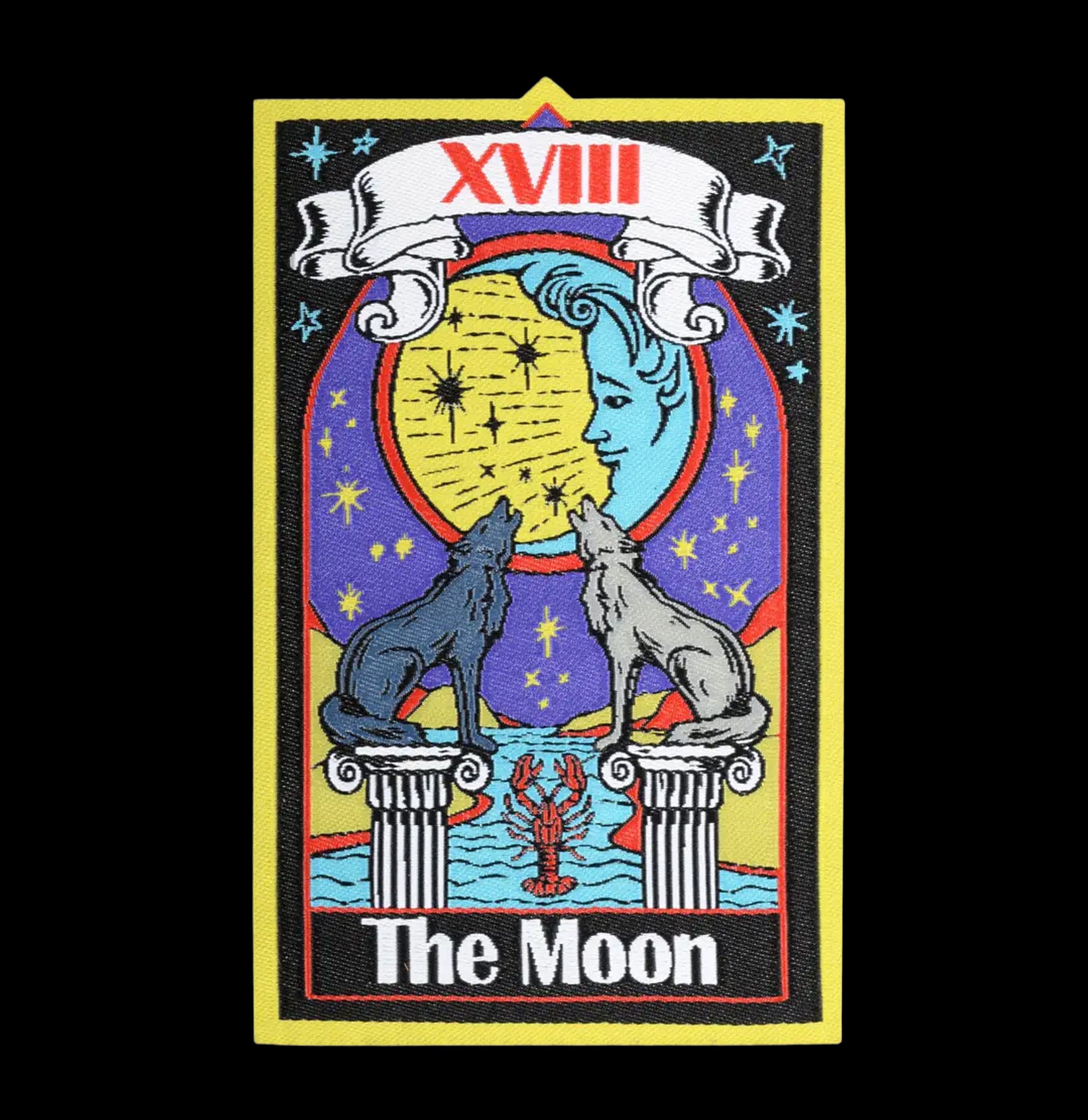 Moon Tarot Patch - Embroidered Iron-On Tarot Patch for Jackets, Bags & DIY Crafts - Perfect for Witches, Pagans & Spiritual Seekers