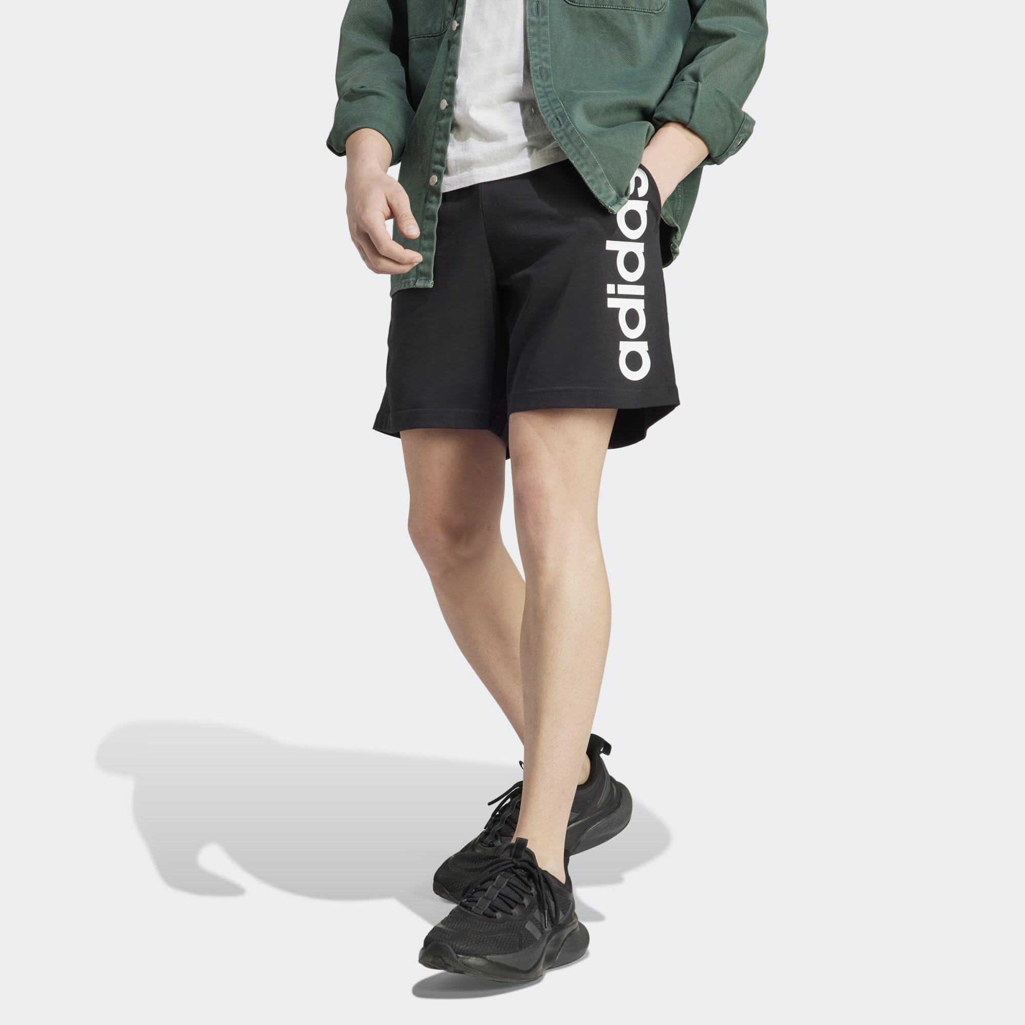 Adidas Men's Aeroready Essentials Linear Logo Shorts - Moisture-Wicking, Breathable & Comfortable for Running, Gym & Casual Wear